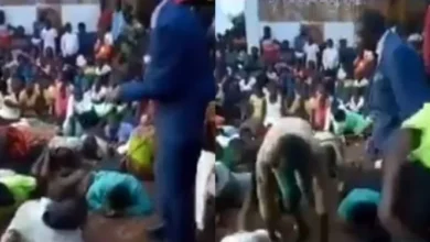 Ugandan pastor beats members for not attending church Image: Online
